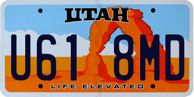 UT license plate U618MD