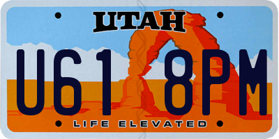 UT license plate U618PM