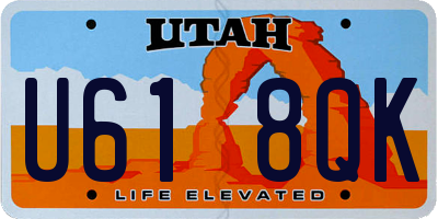 UT license plate U618QK