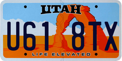 UT license plate U618TX