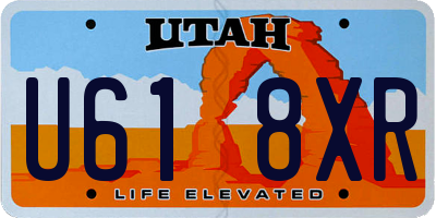 UT license plate U618XR