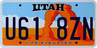 UT license plate U618ZN