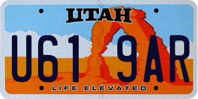 UT license plate U619AR