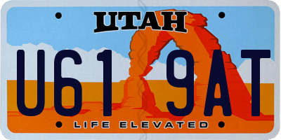 UT license plate U619AT