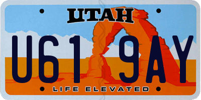 UT license plate U619AY
