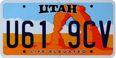 UT license plate U619CV