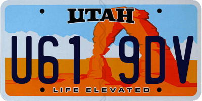 UT license plate U619DV