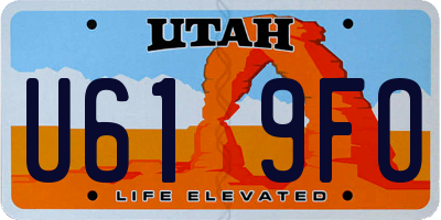 UT license plate U619FO