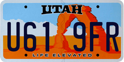 UT license plate U619FR