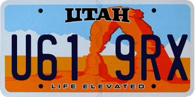 UT license plate U619RX