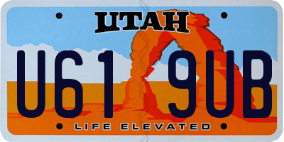 UT license plate U619UB