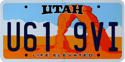 UT license plate U619VI