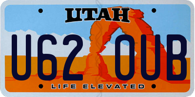 UT license plate U620UB