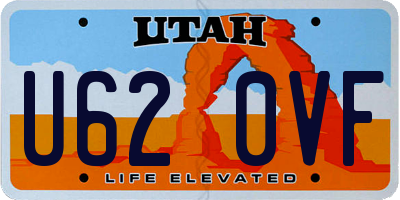 UT license plate U620VF