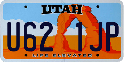 UT license plate U621JP