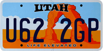 UT license plate U622GP