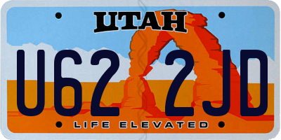 UT license plate U622JD
