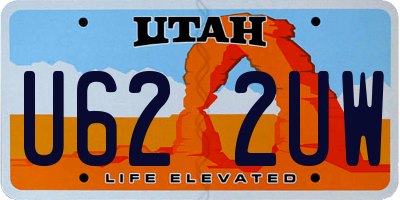 UT license plate U622UW