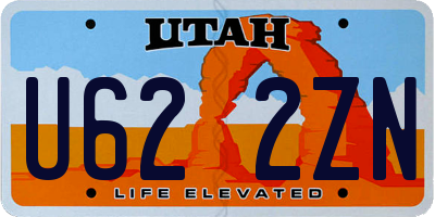 UT license plate U622ZN