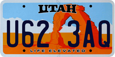 UT license plate U623AQ