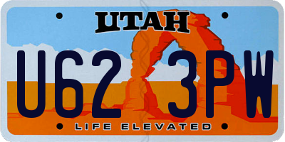 UT license plate U623PW