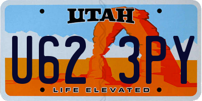UT license plate U623PY