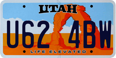 UT license plate U624BW