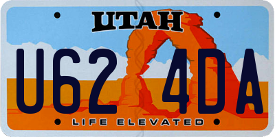 UT license plate U624DA