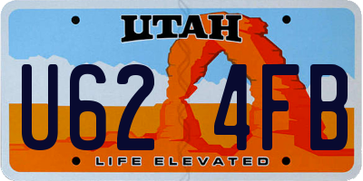 UT license plate U624FB