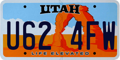 UT license plate U624FW