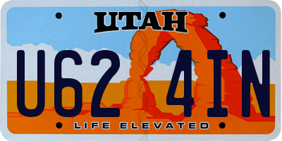 UT license plate U624IN