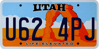 UT license plate U624PJ