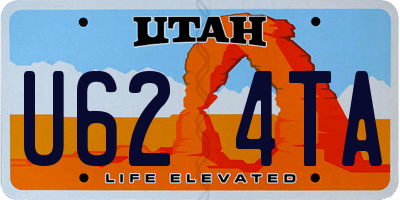 UT license plate U624TA