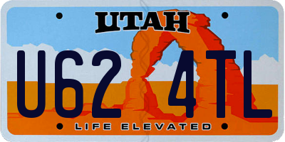 UT license plate U624TL