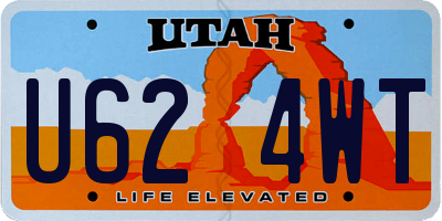 UT license plate U624WT