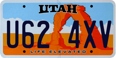 UT license plate U624XV