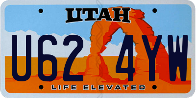 UT license plate U624YW