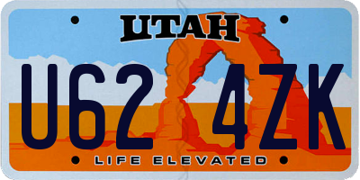 UT license plate U624ZK
