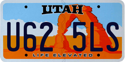 UT license plate U625LS