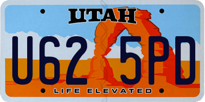 UT license plate U625PD