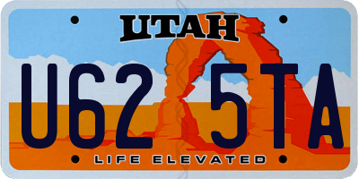 UT license plate U625TA