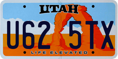 UT license plate U625TX