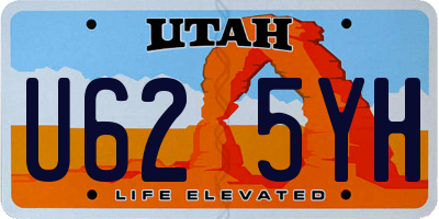 UT license plate U625YH