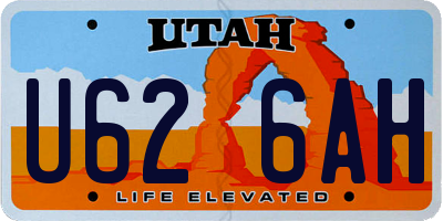 UT license plate U626AH