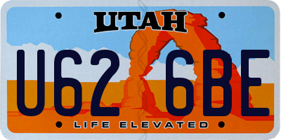 UT license plate U626BE