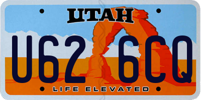 UT license plate U626CQ