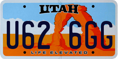UT license plate U626GG