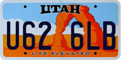 UT license plate U626LB
