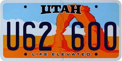 UT license plate U626OO