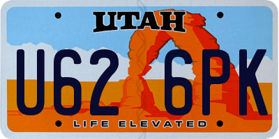 UT license plate U626PK